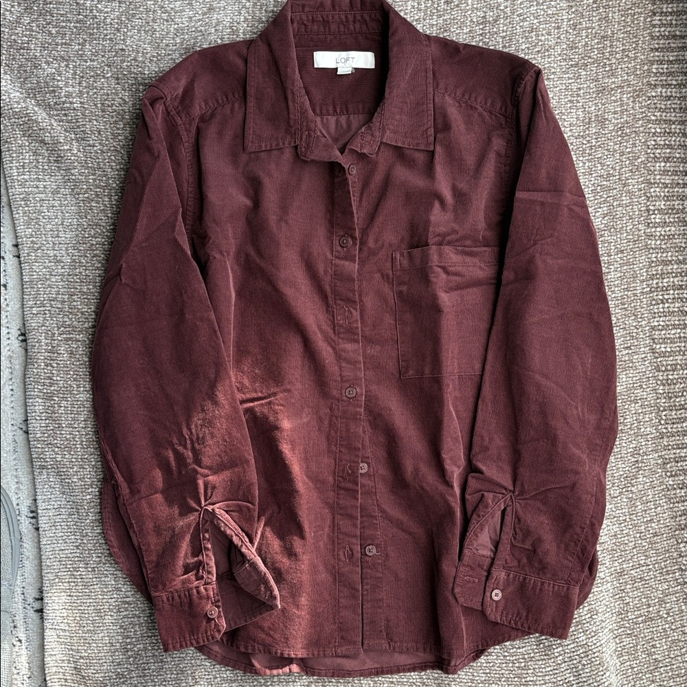 LOFT Burgundy Blouse